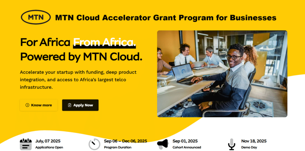 MTN Cloud Accelerator Grant Program for Businesses