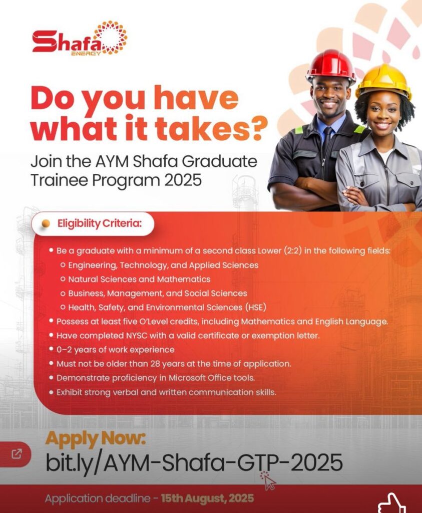 2025 AYM Shafa Graduate Trainee Program